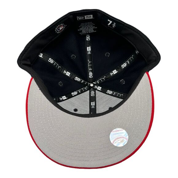 New Era 59FIFITY‎ Atlanta Braves 95 WS Side Patch Fitted Hat Navy Size 7 3/4 - Picture 5 of 5